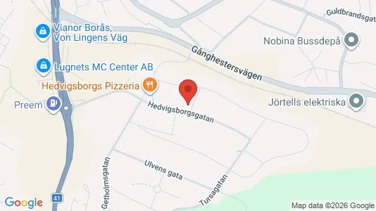 Lägenheter att hyra i Borås - kort over placeringen
