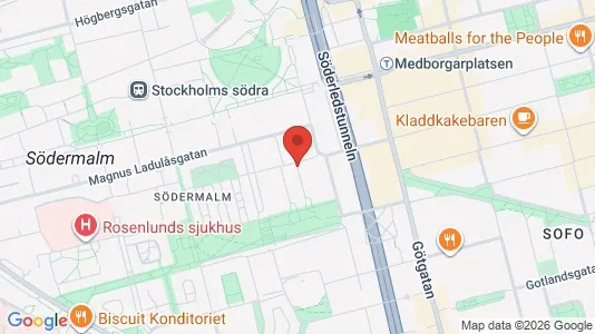 Lägenheter att hyra i Södermalm - kort over placeringen