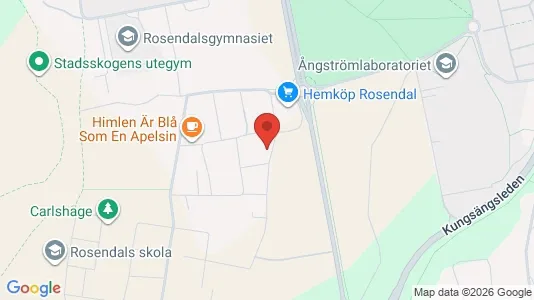Lägenheter att hyra i Uppsala - kort over placeringen