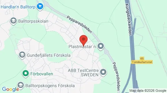 Bostadsrätter till salu i Mölndal - kort over placeringen