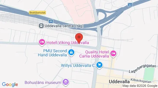 Bostadsrätter till salu i Uddevalla - kort over placeringen