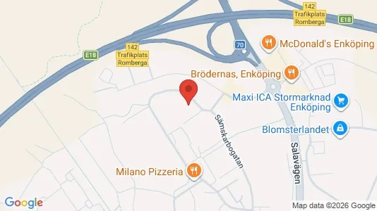Lägenheter att hyra i Enköping - kort over placeringen