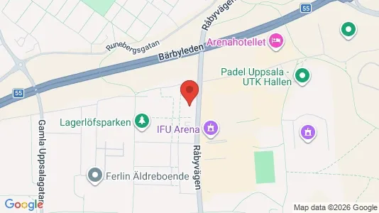 Lägenheter att hyra i Uppsala - kort over placeringen