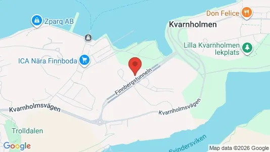 Lägenheter till salu i Nacka - kort over placeringen