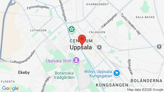 Lägenheter till salu i Uppsala - kort over placeringen