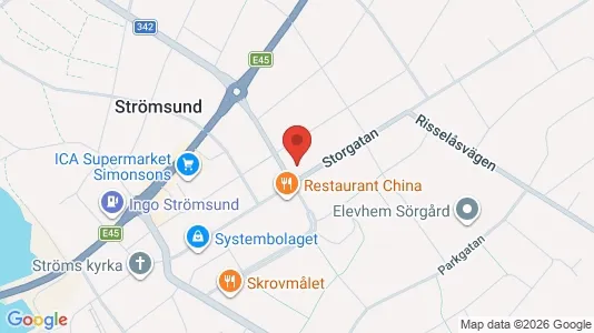Lägenheter att hyra i Strömsund - kort over placeringen