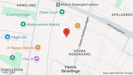 Lägenheter att hyra i Rosengård - kort over placeringen