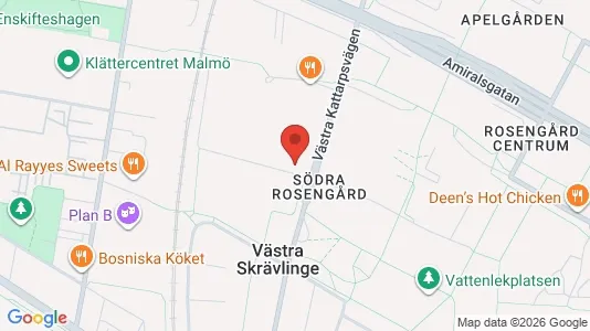 Lägenheter att hyra i Rosengård - kort over placeringen