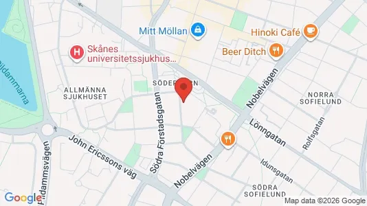 Lägenheter att hyra i Malmö Centrum - kort over placeringen