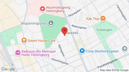 Lägenheter att hyra i Helsingborg - kort over placeringen