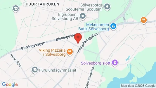 Bostadsrätter till salu i Sölvesborg - kort over placeringen