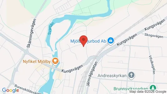 Bostadsrätter till salu i Mjölby - kort over placeringen