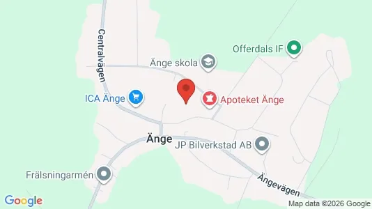 Lägenheter att hyra i Ånge - kort over placeringen