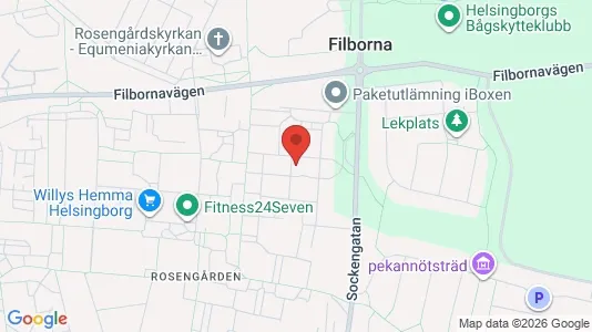 Lägenheter att hyra i Helsingborg - kort over placeringen