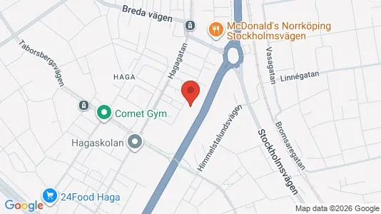 Lägenheter att hyra i Norrköping - kort over placeringen