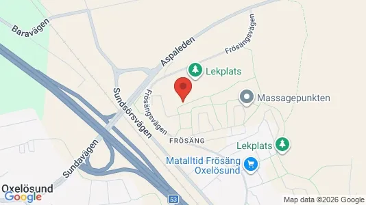 Bostadsrätter till salu i Oxelösund - kort over placeringen