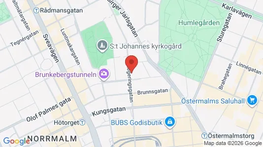 Bostadsrätter till salu i Stockholm Innerstad - kort over placeringen