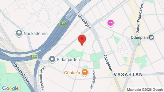 Lägenheter till salu i Vasastan - kort over placeringen