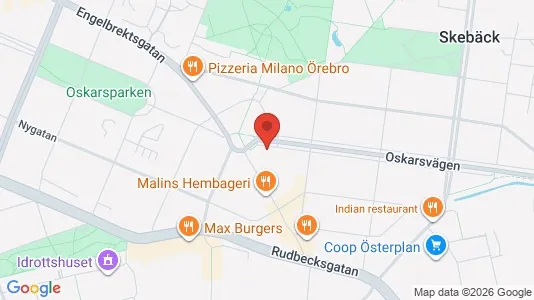 Lägenheter att hyra i Örebro - kort over placeringen