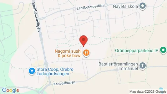 Lägenheter att hyra i Örebro - kort over placeringen