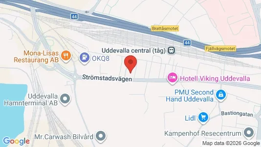 Lägenheter att hyra i Uddevalla - kort over placeringen