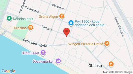 Lägenheter att hyra i Umeå - kort over placeringen