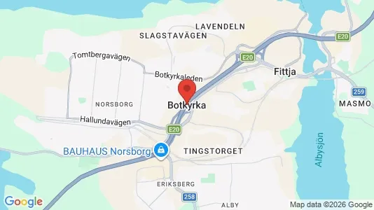 Hus till salu i Botkyrka - kort over placeringen