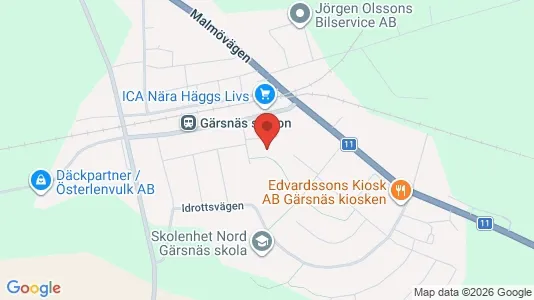 Lägenheter att hyra i Simrishamn - kort over placeringen