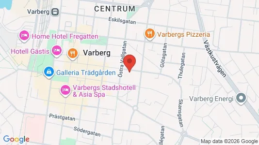 Lägenheter att hyra i Varberg - kort over placeringen