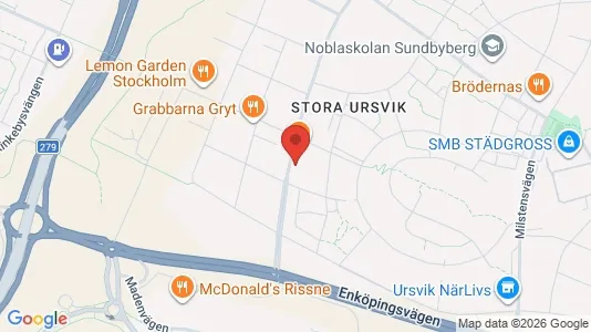 Lägenheter att hyra i Sundbyberg - kort over placeringen