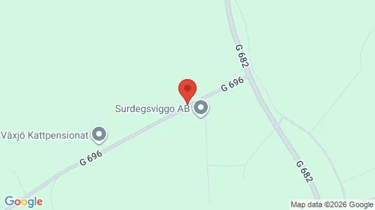 Lägenheter att hyra i Växjö - kort over placeringen