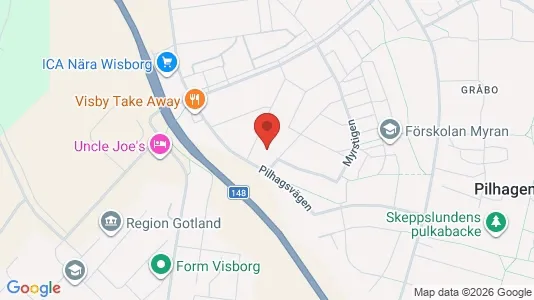 Lägenheter att hyra i Gotland - kort over placeringen