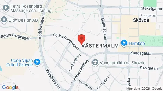 Lägenheter att hyra i Skövde - kort over placeringen