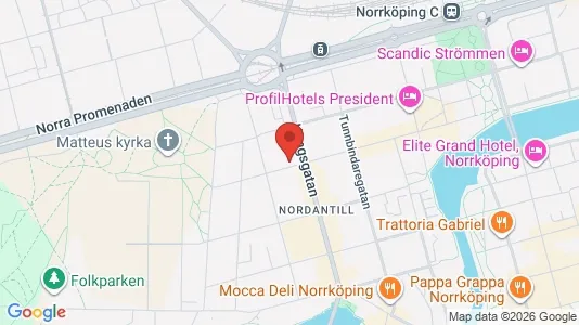 Lägenheter att hyra i Norrköping - kort over placeringen
