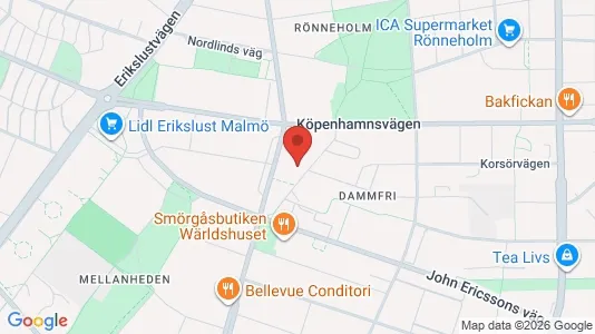 Lägenheter att hyra i Malmö Centrum - kort over placeringen