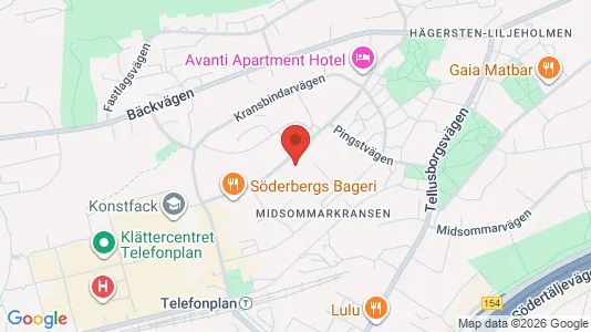 Lägenheter till salu i Söderort - kort over placeringen