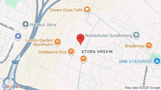 Bostadsrätter till salu i Sundbyberg - kort over placeringen