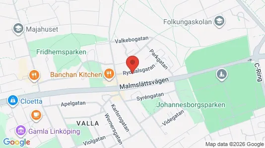 Bostadsrätter till salu i Linköping - kort over placeringen