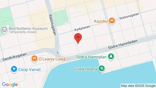 Bostadsrätter till salu i Luleå - kort over placeringen