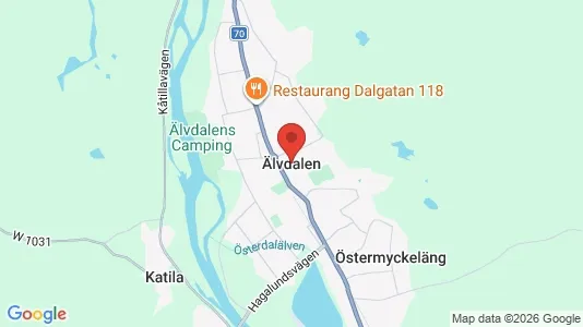 Fritidshus till salu i Älvdalen - kort over placeringen