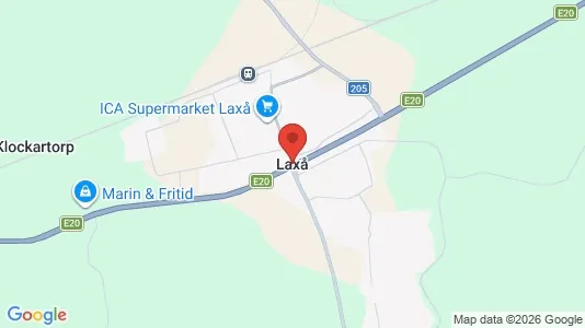 Hus till salu i Laxå - kort over placeringen