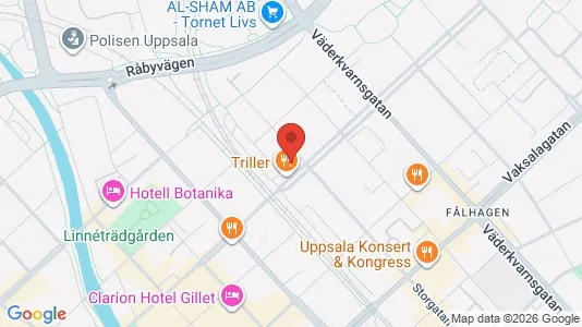 Bostadsrätter till salu i Uppsala - kort over placeringen