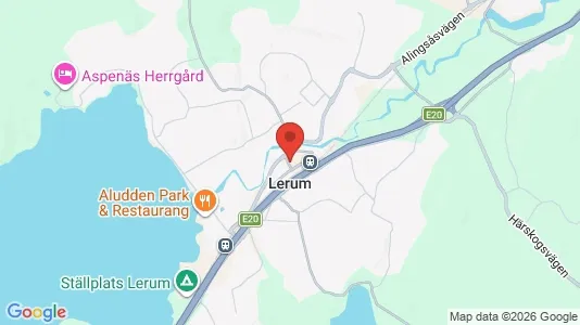 Hus till salu i Lerum - kort over placeringen