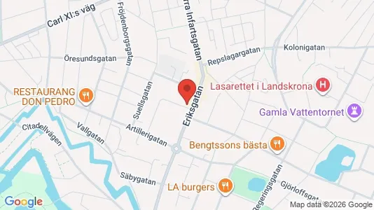 Lägenheter att hyra i Landskrona - kort over placeringen