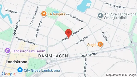 Lägenheter att hyra i Landskrona - kort over placeringen