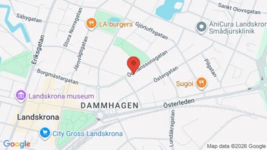 Lägenheter att hyra i Landskrona - kort over placeringen