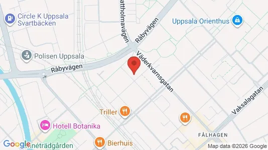 Lägenheter till salu i Uppsala - kort over placeringen