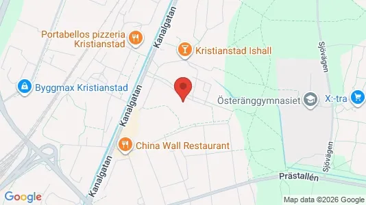 Lägenheter att hyra i Kristianstad - kort over placeringen