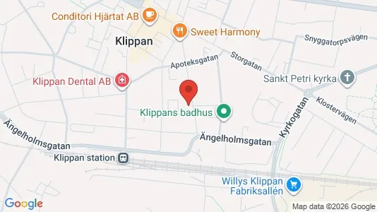 Lägenheter att hyra i Klippan - kort over placeringen