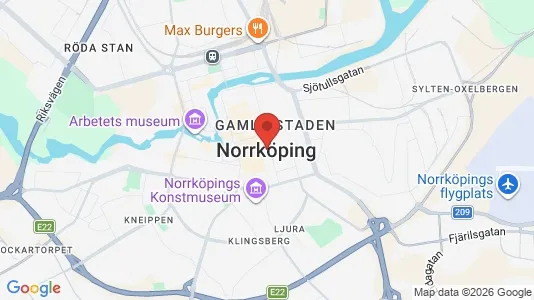 Lägenheter att hyra i Norrköping - kort over placeringen